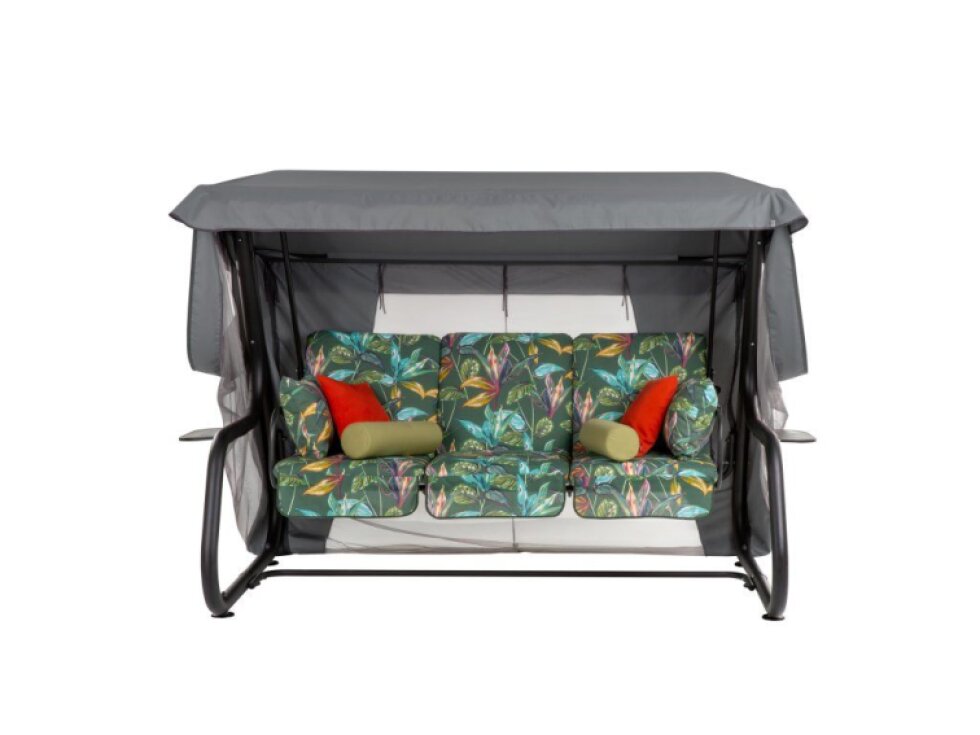 Zahradní houpačka Venezia Lux s moskytiérou, polštářky a bočními stolky G058-02PB PATIO