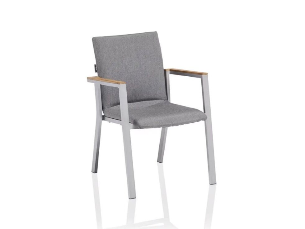 Zahradní hliníková židle Rasmus Silver Teak KETTLER 0106502-7110
