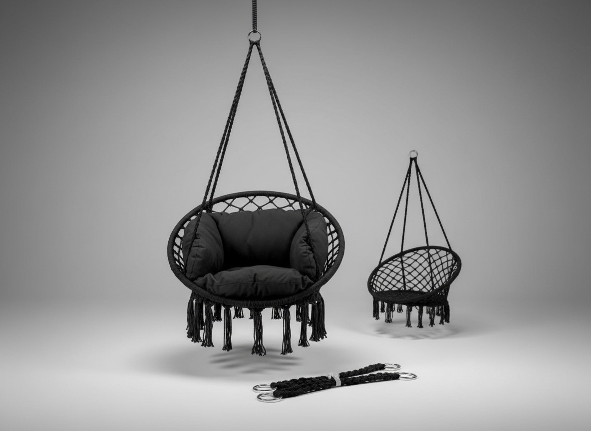 Houpací hnízdo BLACK 80 cm se sedáky PATIO