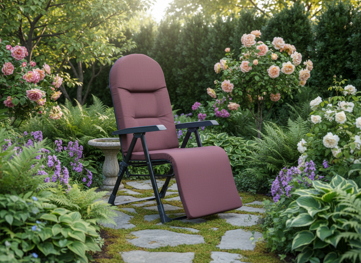 Polohovací zahradní křeslo s podnožkou Galaxy Plus Black Edition H047-04PB PATIO
