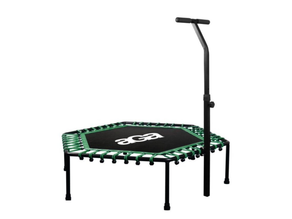 Aga Trampolína s madlem Fitness, 130 cm, Tmavě zelená, 120 kg