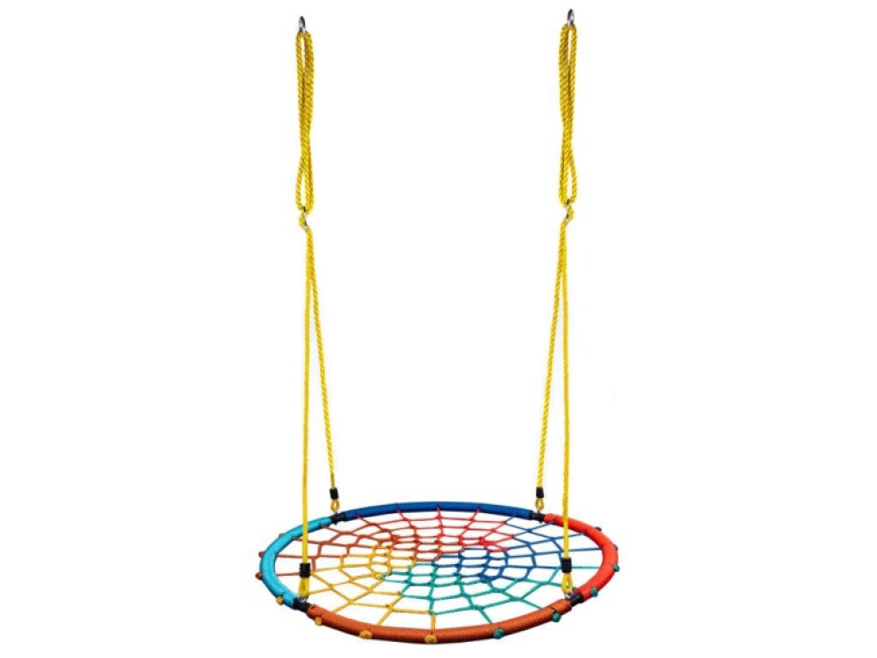 Aga Závěsný houpací kruh, Relaxační, 120 cm, Nosnost 150 kg, Hnízdo, Barevná, Kov, Látka