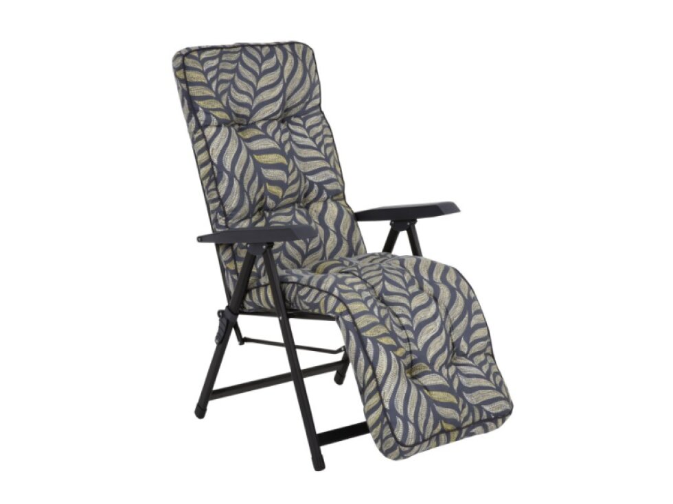 Polohovací zahradní křeslo s podnožkou Lena Plus Black Edition G050-06PB PATIO