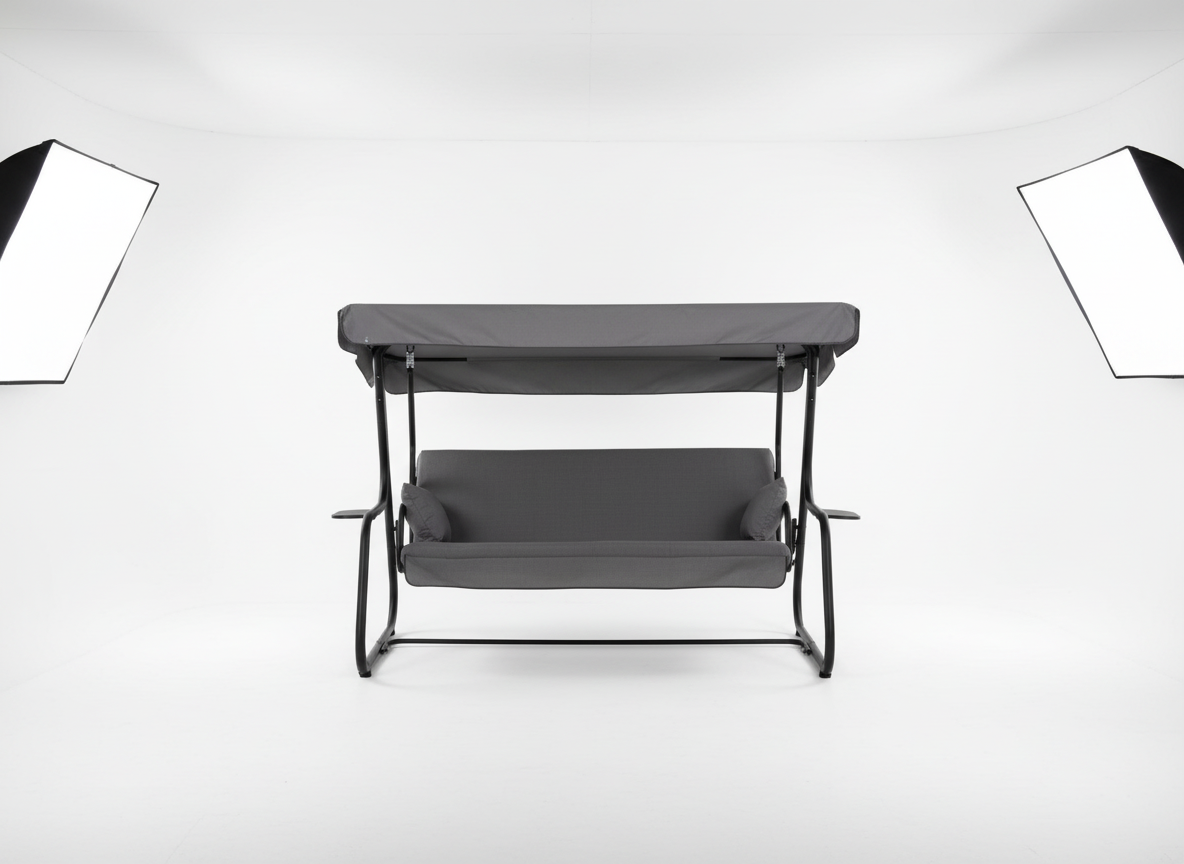 Zahradní houpačka Vita Black Edition s bočními stolky H024-07PB PATIO