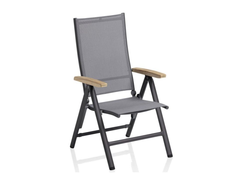Polohovací hliníkové zahradní křeslo Cirrus Antracit KETTLER 0100301-7110