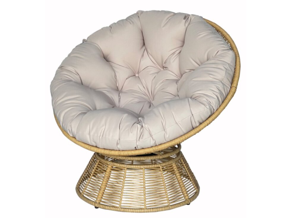 Otočné zahradní křeslo z technorattanu Charles Beige PATIO