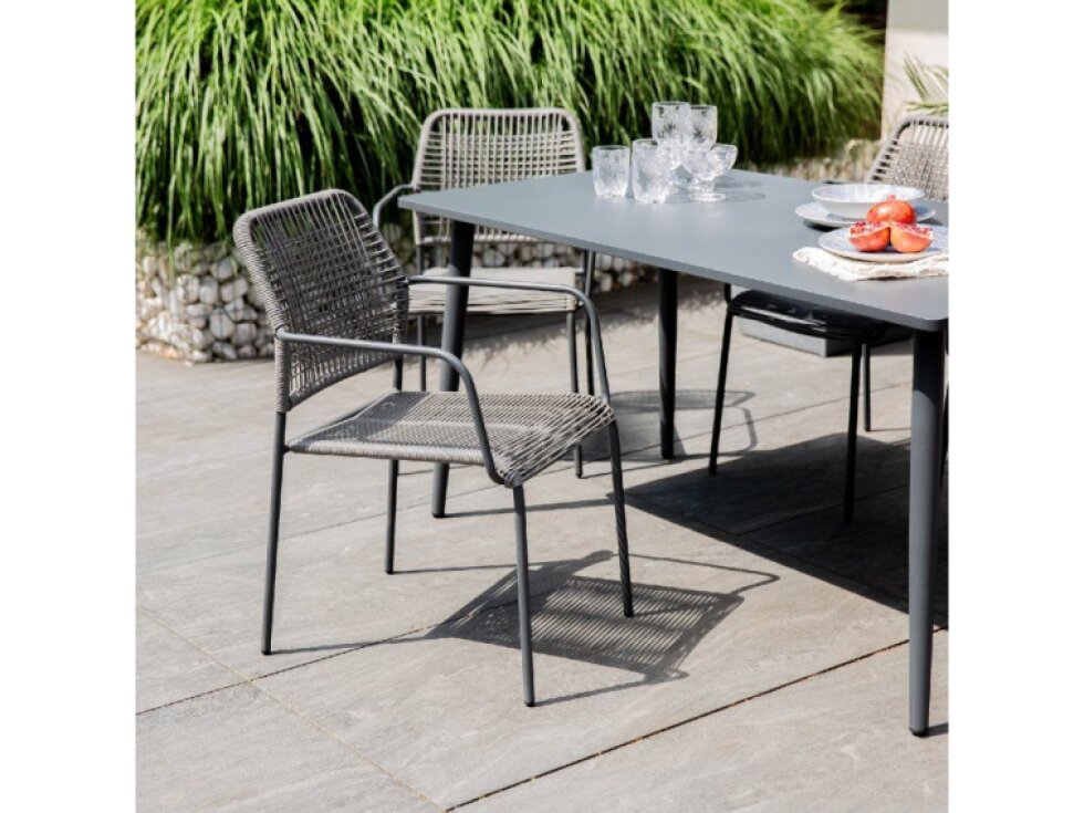 Antracitová zahradní židle Doha PATIO
