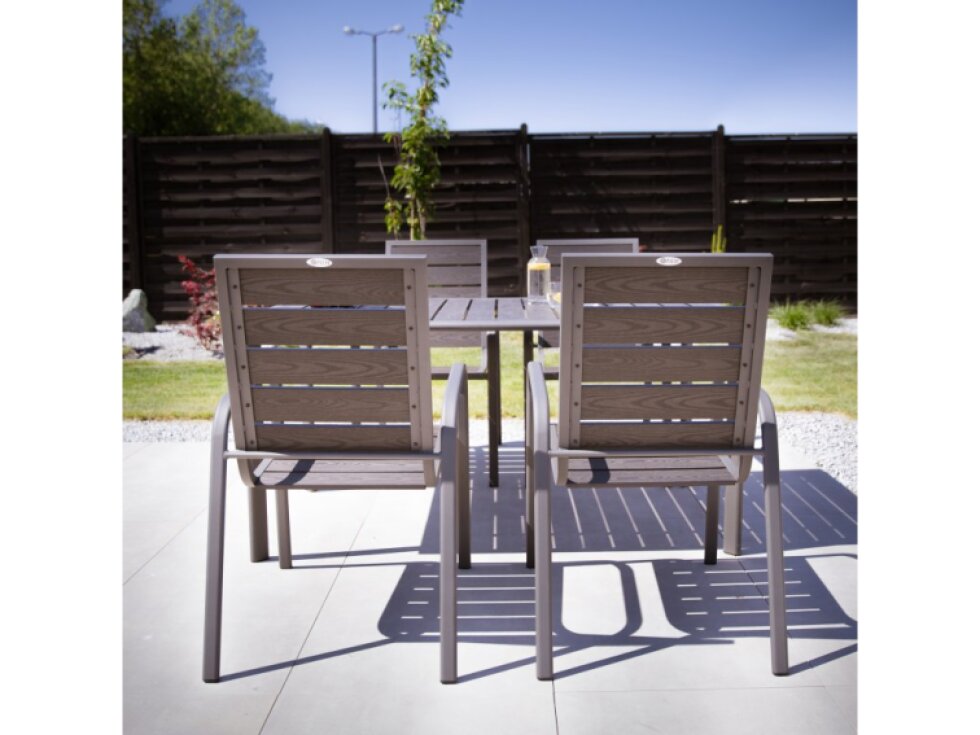 Antracitové zahradní křeslo Solar PATIO
