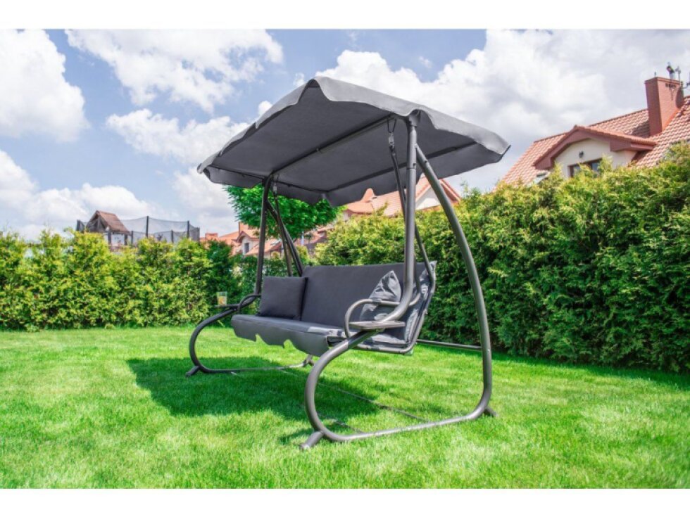 Tomido Zahradní houpačka COMFORT LUX šedá