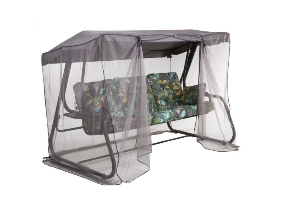 Zahradní houpačka s moskytiérou a s bočními stolky Celebes Plus Black Edition G058-02PB PATIO