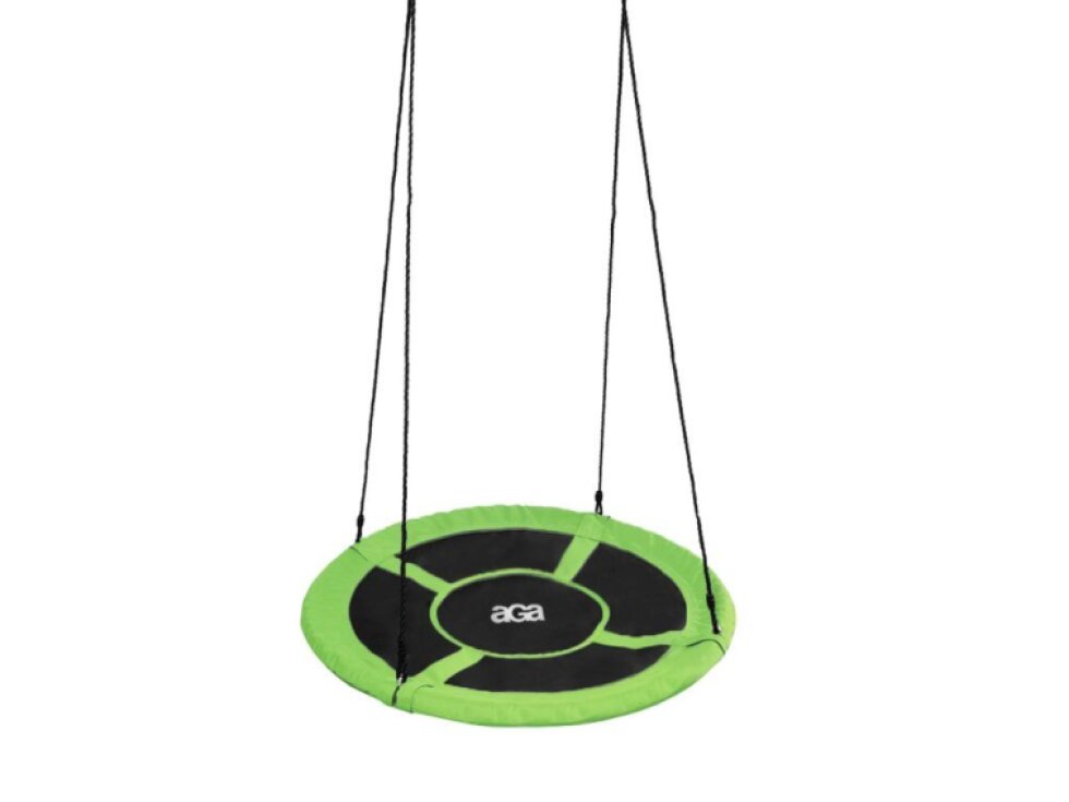 Aga Závěsný houpací kruh Hnízdo, relaxační, lanový, 90 cm, zelená, 150 kg