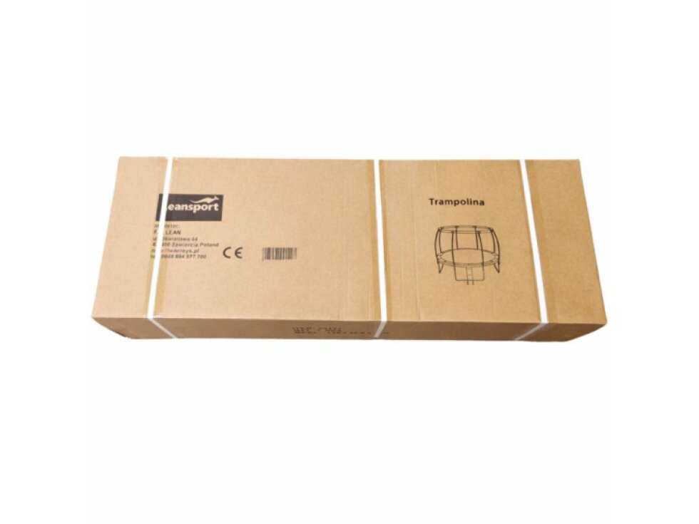 Trampolina Ogrodowa LEAN Z Siatką Wewnętrzną Czarno-Zielona 252CM 8FT