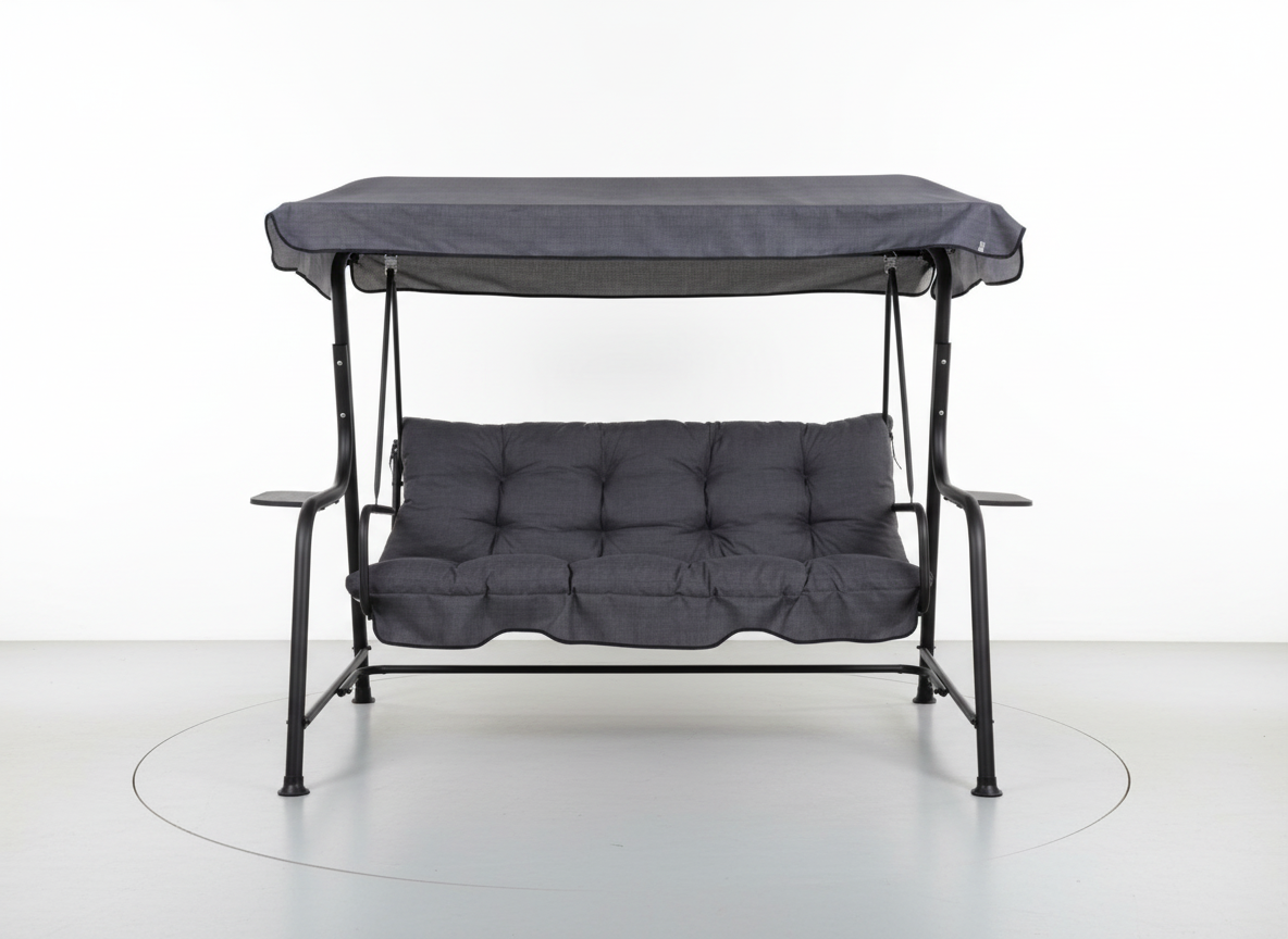 Zahradní houpačka Hawaii Black Edition s bočními stolky H024-07IB PATIO