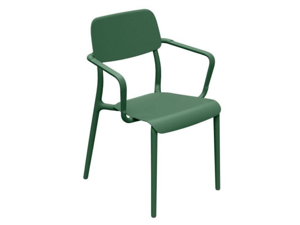 Plastová zahradní židle s područkami Rimo Pine Green FERNE