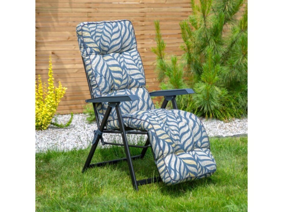 Polohovací zahradní křeslo s podnožkou Lena Plus Black Edition G050-06PB PATIO