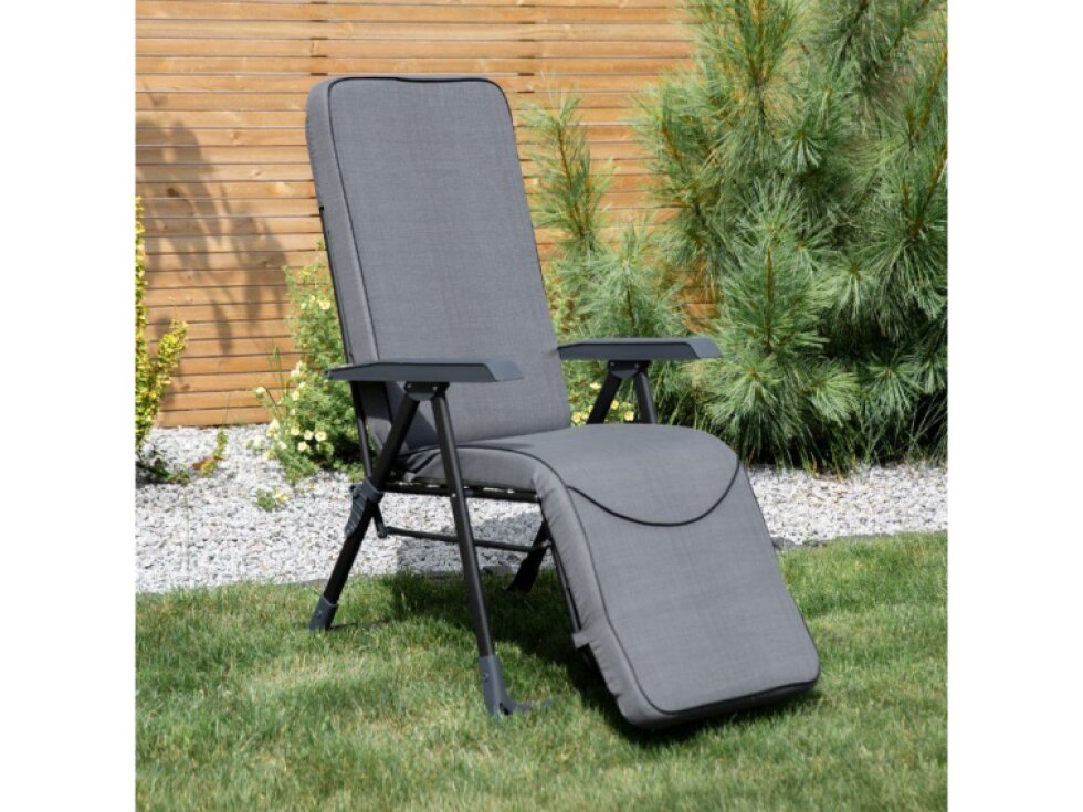 Polohovací zahradní křeslo s podnožkou Modena Plus Square Black Edition H024-07PB PATIO
