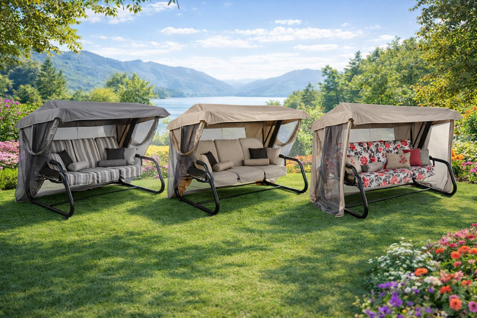 Zahradní houpačky Venezia Lux a Rimini