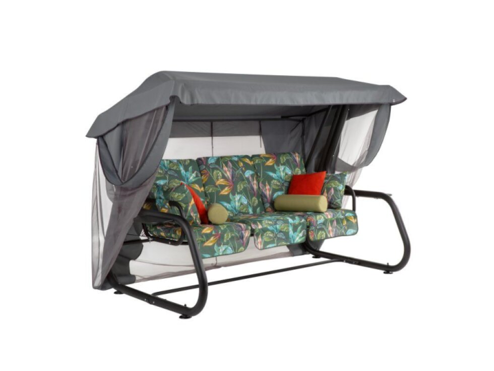 Zahradní houpačka Venezia Lux s moskytiérou, polštářky a bočními stolky G058-02PB PATIO