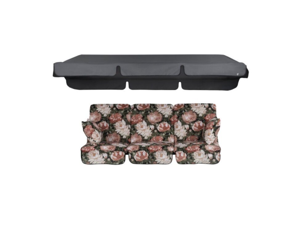 Zahradní houpačka Rimini Black Edition s bočními stolky A101-23PB PATIO