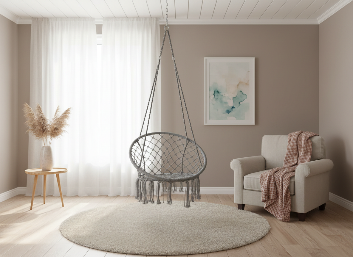 Závěsné křeslo Kolumbia šedé