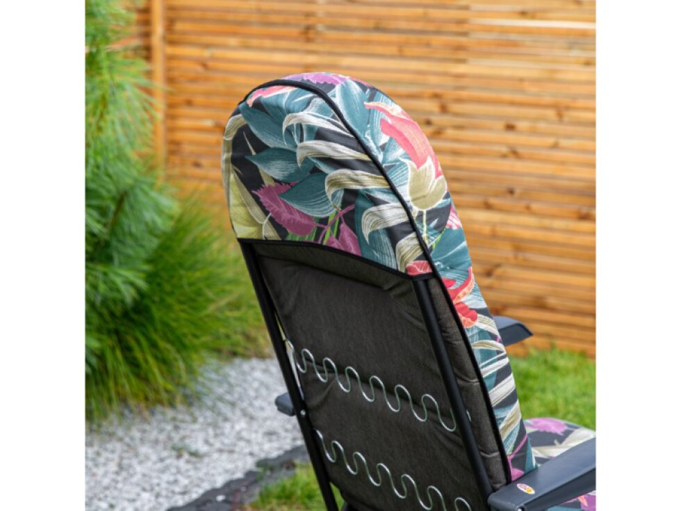 Polohovací zahradní křeslo s podnožkou Galaxy Plus Black Edition G052-23IB PATIO