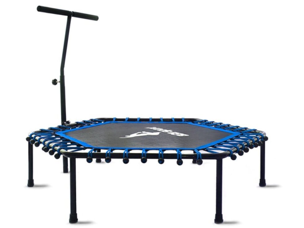 Aga Trampolína Fitness s držadlem, 130 cm, Modrá, Nosnost 120 kg