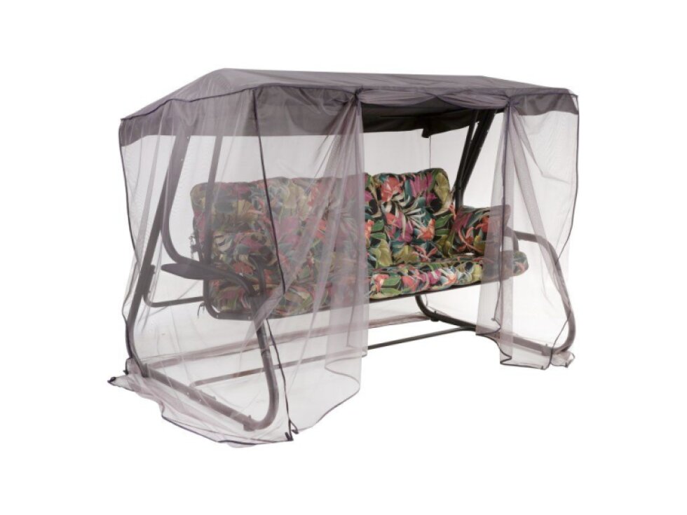 Zahradní houpačka s moskytiérou a s bočními stolky Celebes Plus Black Edition G052-23IB PATIO