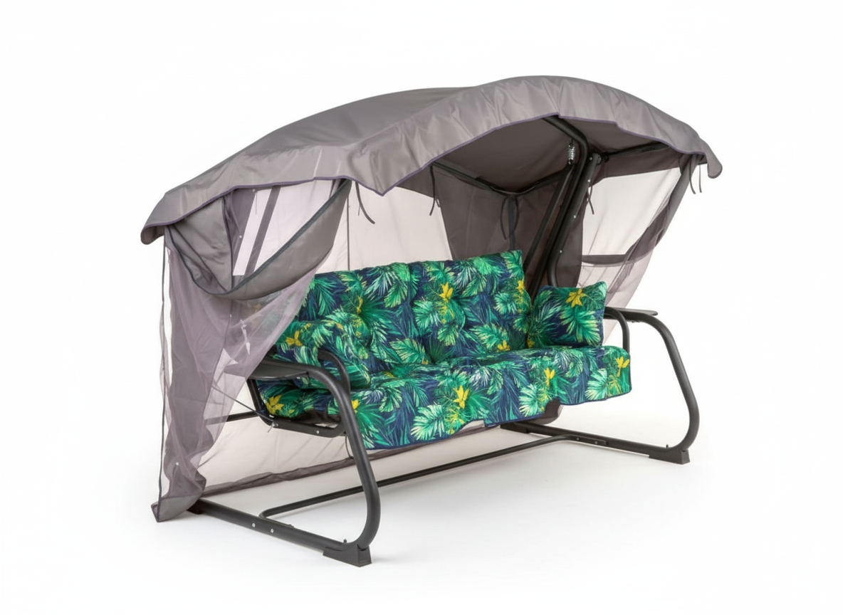 Zahradní houpačka Ravenna Lux Black Edition s moskytiérou G051-02IB PATIO
