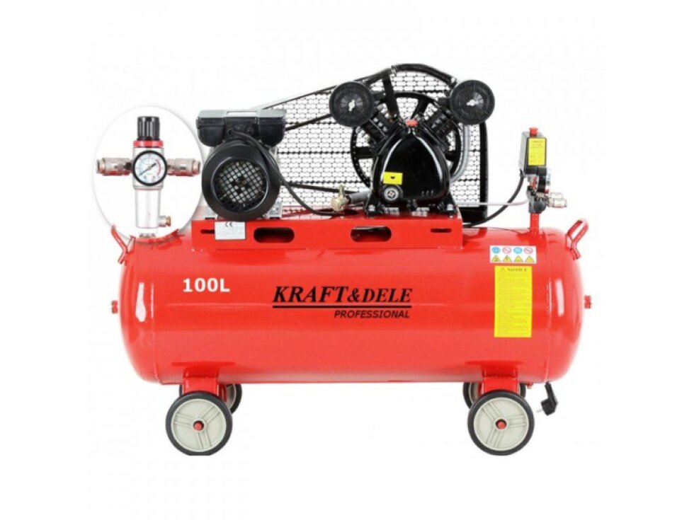 Olejový kompresor + separátor 100L 2V 8bar 480l/min KD1472