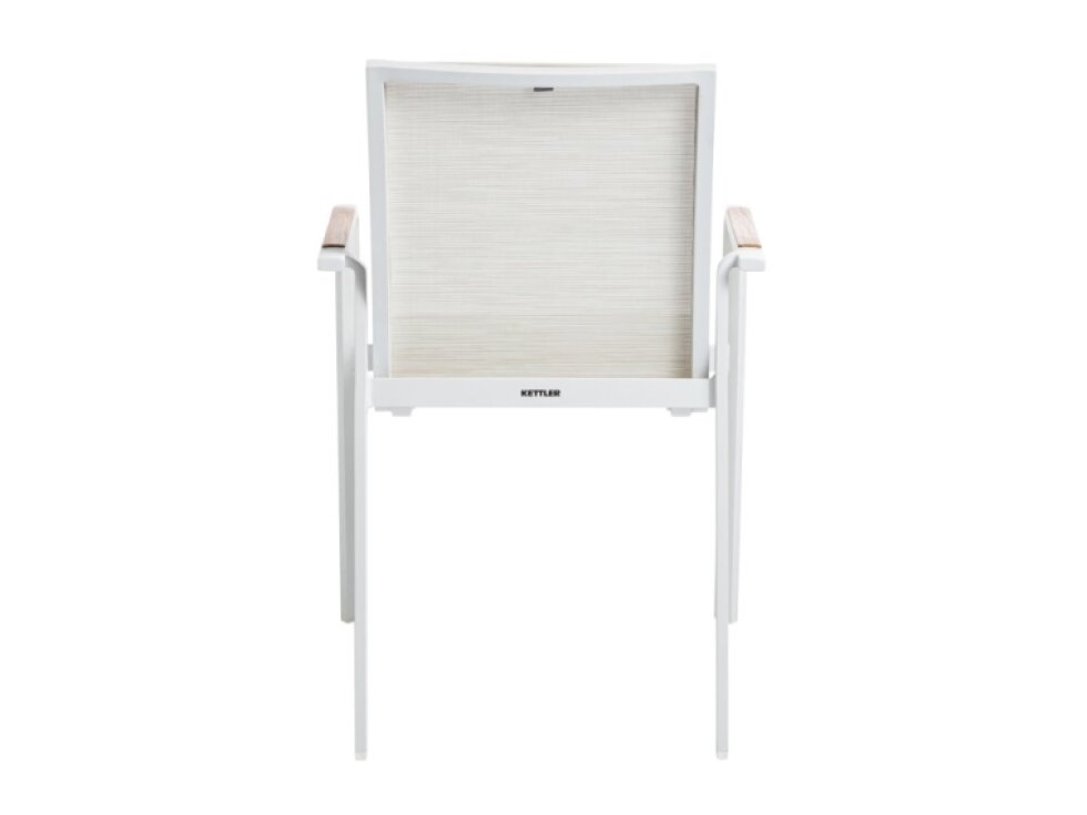 Zahradní židle s teakovými područkami Diamond White - Beige KETTLER 0103902-5800