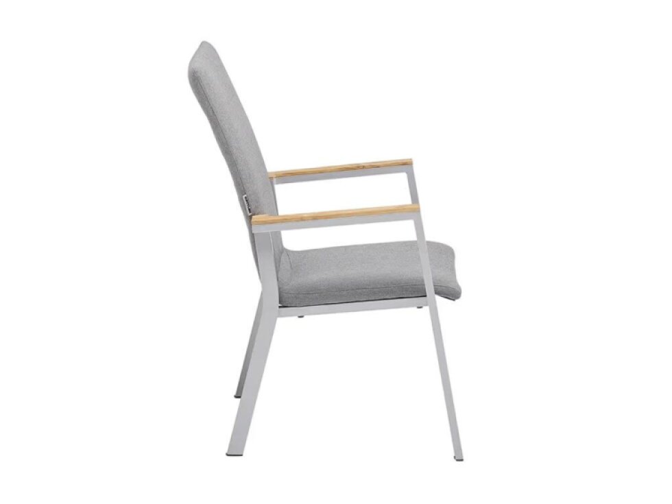 Zahradní hliníkové křeslo Rasmus Silver Teak KETTLER 0106506-7110