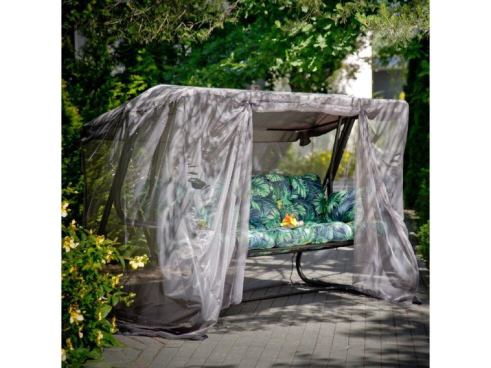 Zahradní houpačka s moskytiérou a s bočními stolky Celebes Plus Black Edition G051-02IB PATIO