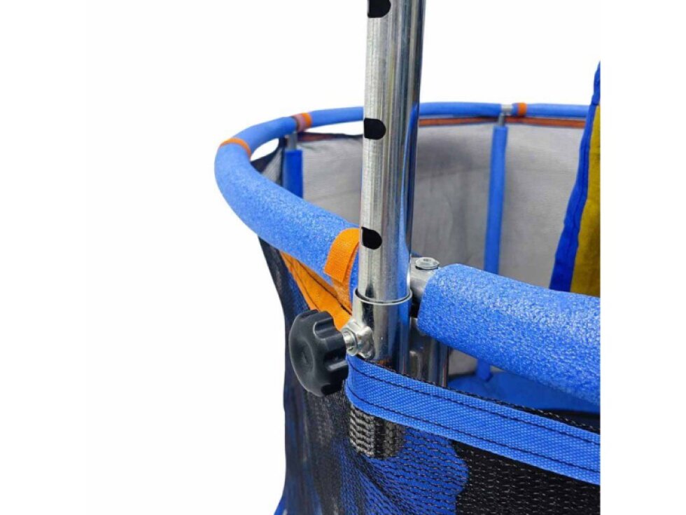 Tomido Trampolína zahradní dětská, síť, míče, basketbal, 150 cm, modrá