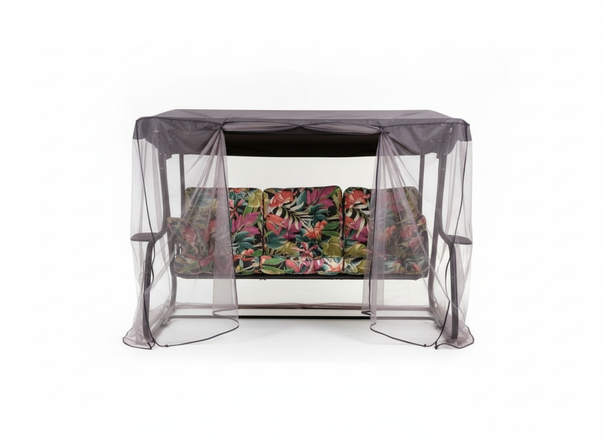 Zahradní houpačka s moskytiérou a s bočními stolky Celebes Plus Black Edition G052-23IB PATIO