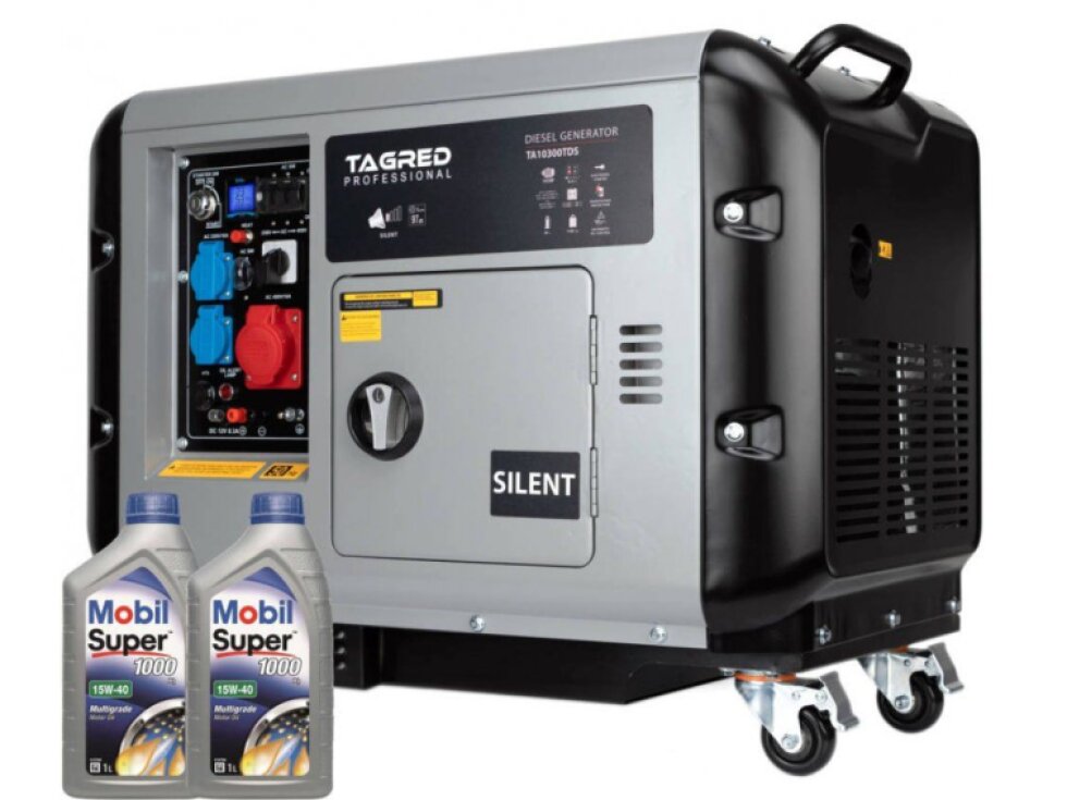 Naftový Generátor proudu elektrocentrála AVR 10300W 230/400V + KOLEČKA TA10300TDS
