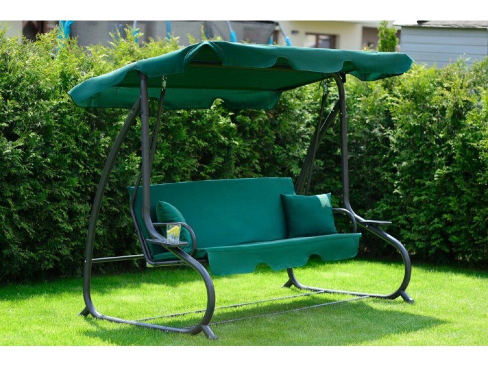 Tomido Zahradní houpačka COMFORT LUX tmavě zelená