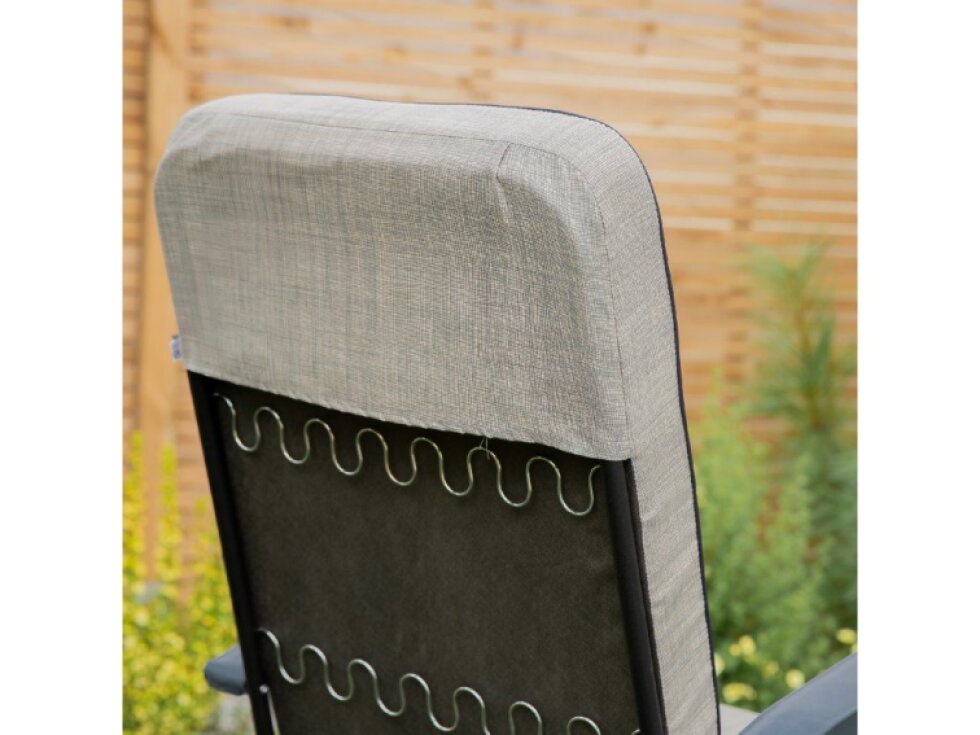 Polohovací zahradní křeslo s podnožkou Modena Plus Square Black Edition H024-04IB PATIO