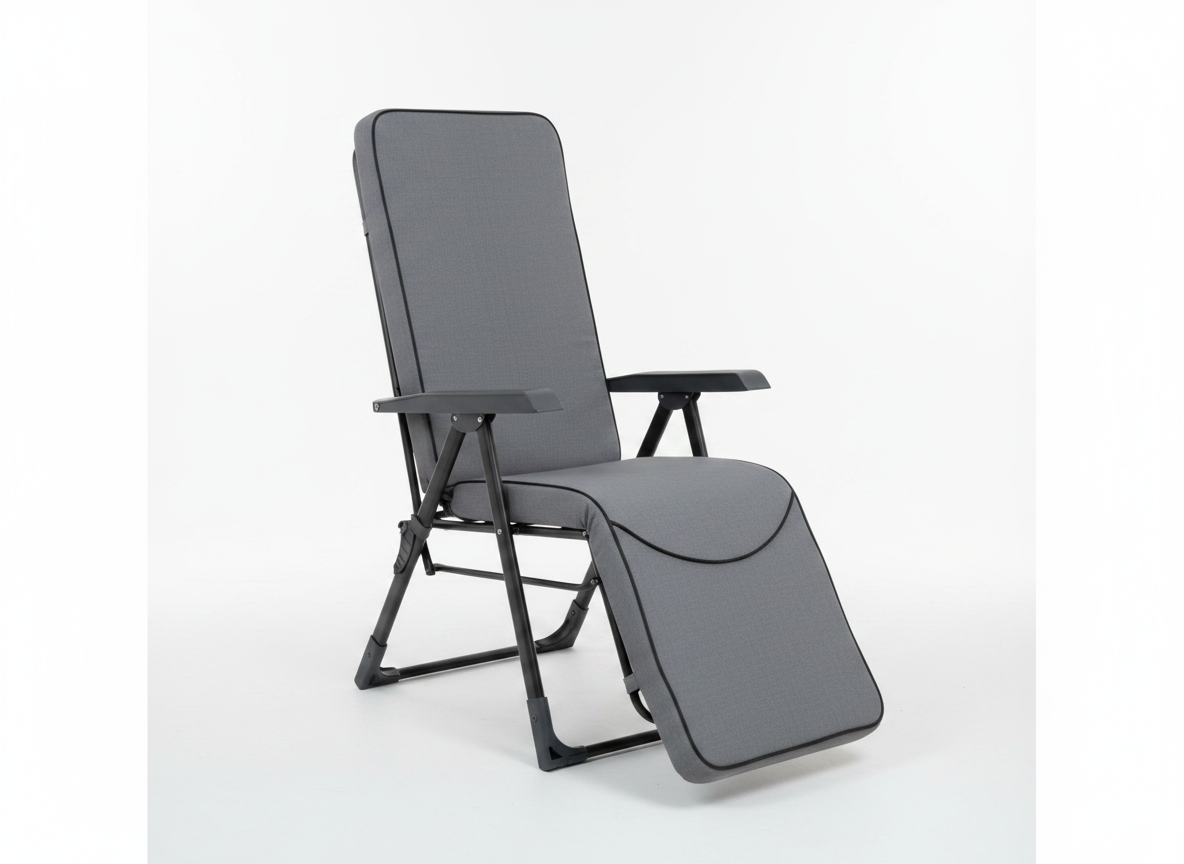 Polohovací zahradní křeslo s podnožkou Modena Plus Square Black Edition H024-07PB PATIO