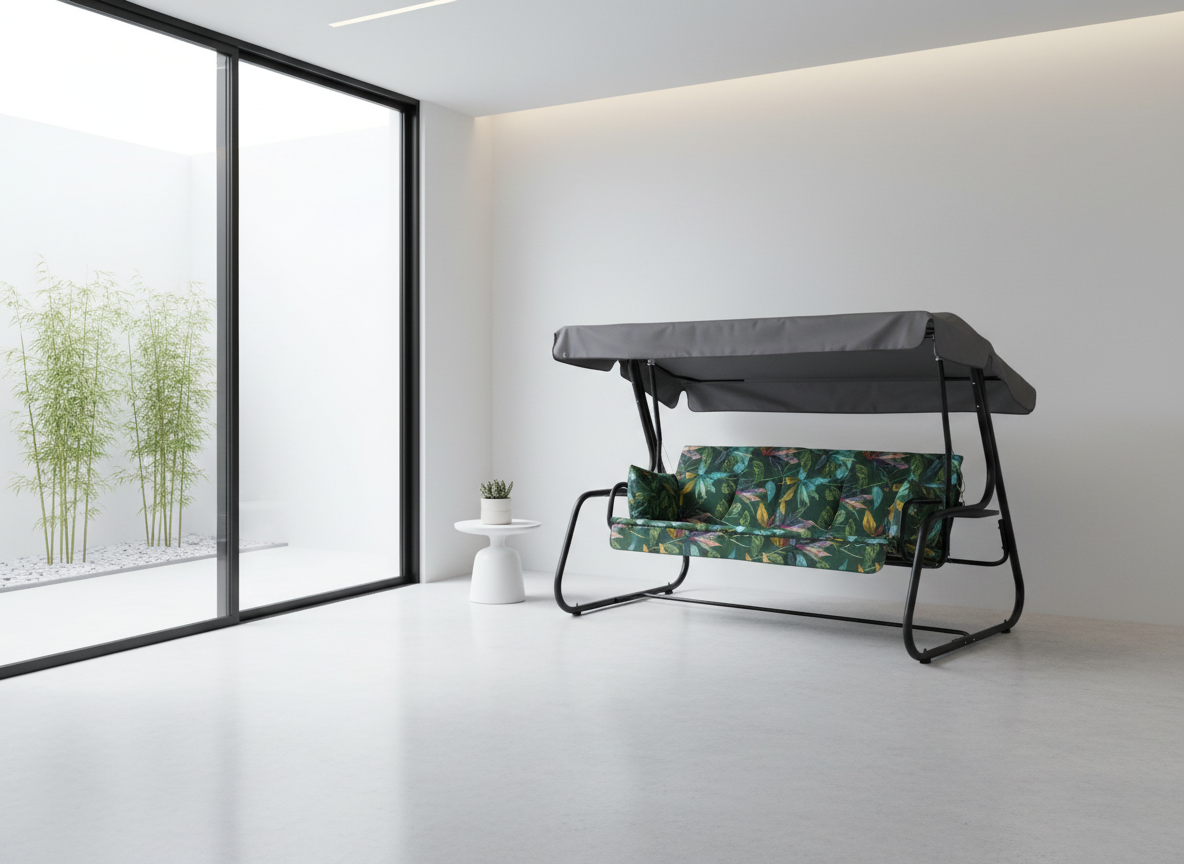 Zahradní houpačka Vita Black Edition s bočními stolky G058-02PB PATIO