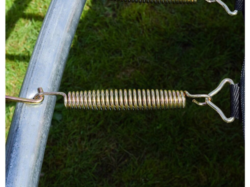 Aga Sport Pro Trampolína, Průměr 400 cm, Nosnost 150 kg, Vnější síť, Stabilní, Modrá, 84 pružin, Výška 241 cm, Věk 8+ let