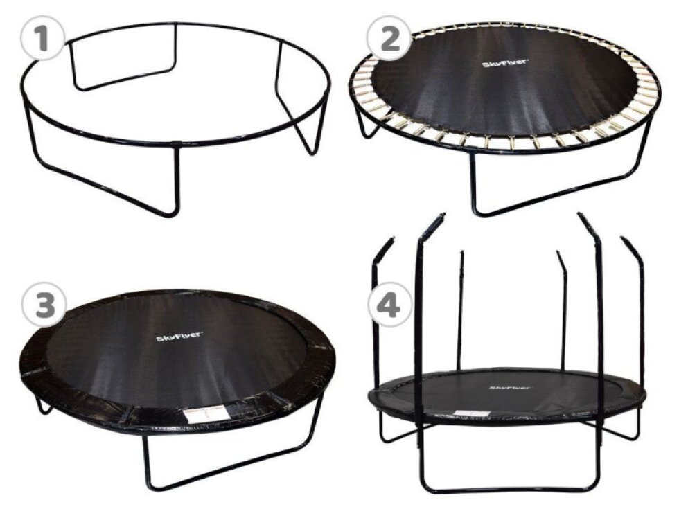 Zahradní trampolína SkyFlyer, žebřík, 244 cm