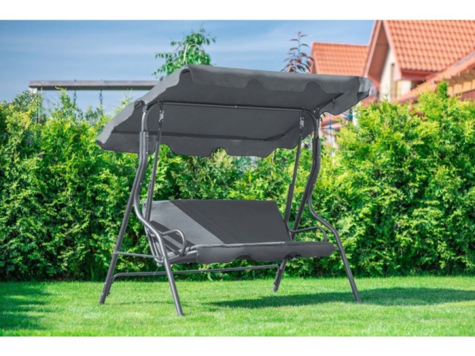 Zahradní houpačka "Relax" pro 3 osoby světle šedá