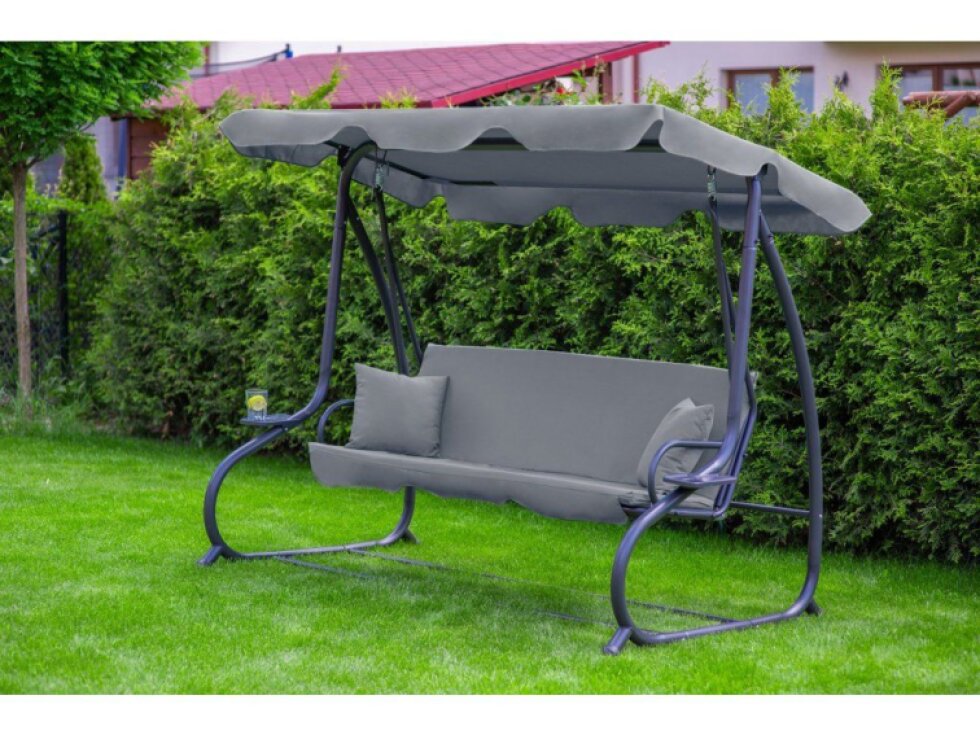 Tomido Zahradní houpačka COMFORT LUX šedá