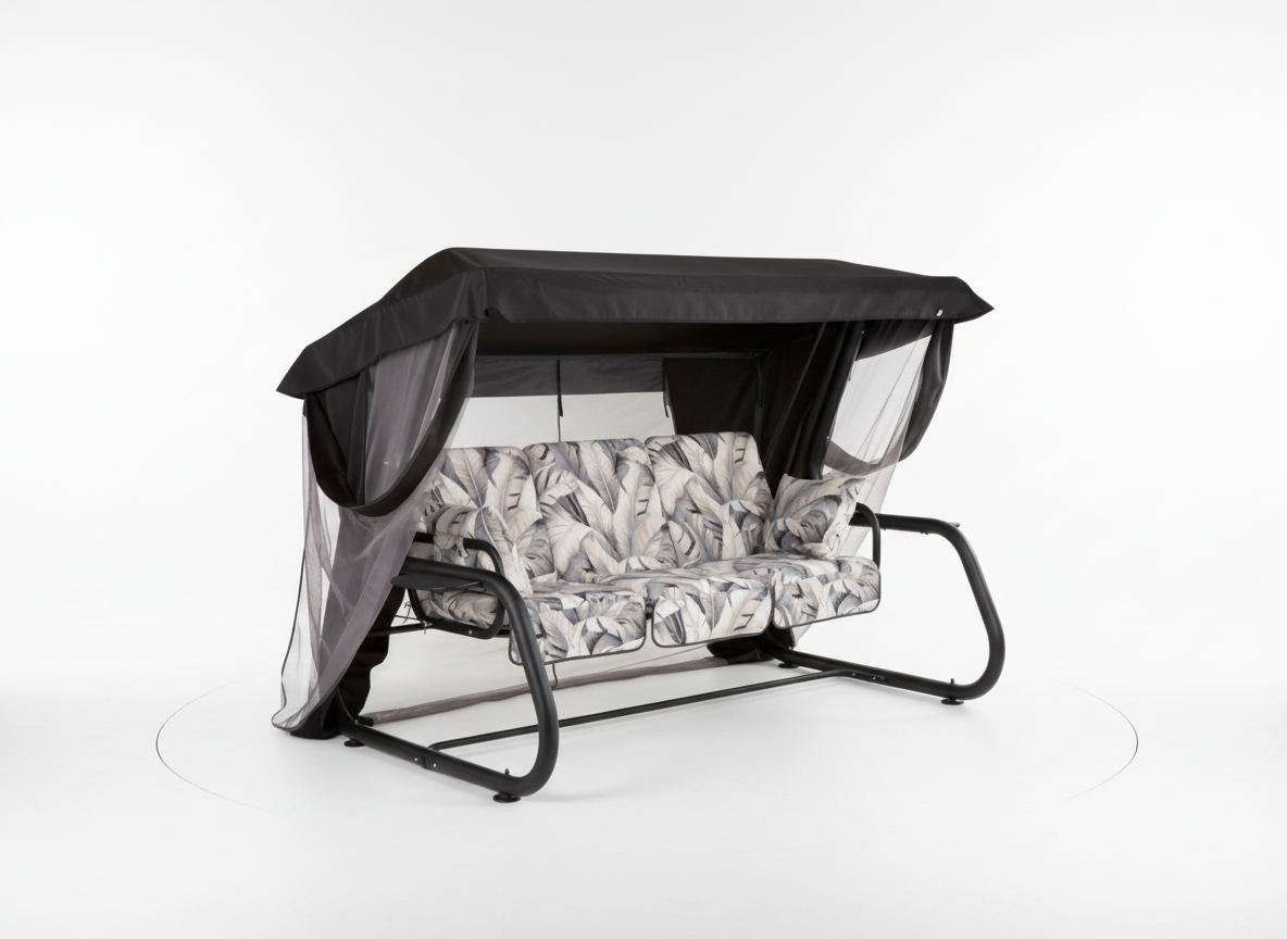 Zahradní houpačka Venezia s moskytiérou a bočními stolky G057-06PB PATIO