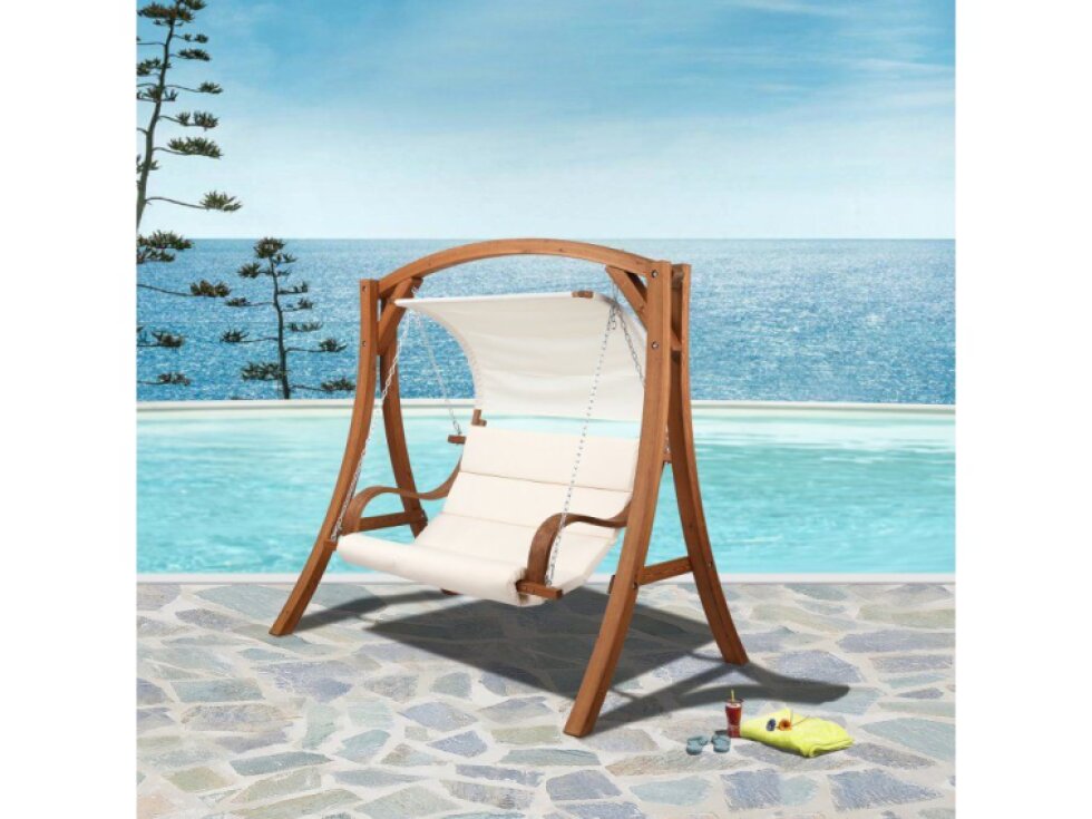 Krémová zahradní houpačka Larice PATIO