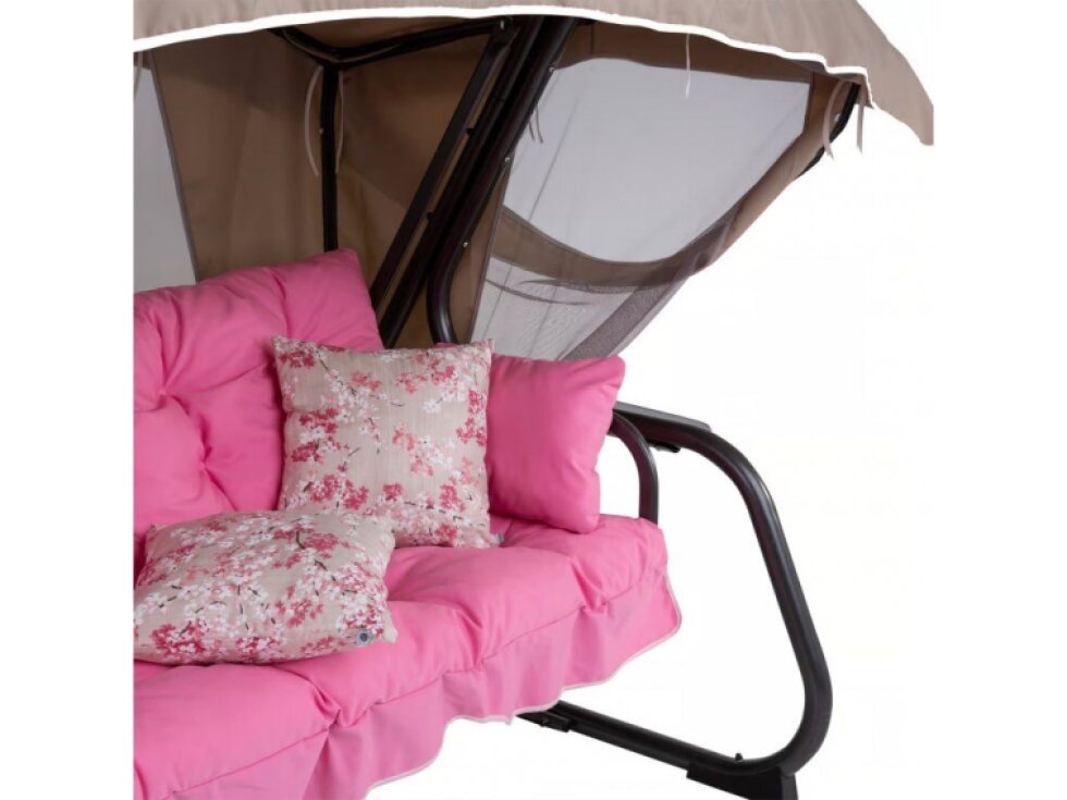 Zahradní houpačka Ravenna Lux s moskytiérou a s bočními stolky D042-23DW PATIO