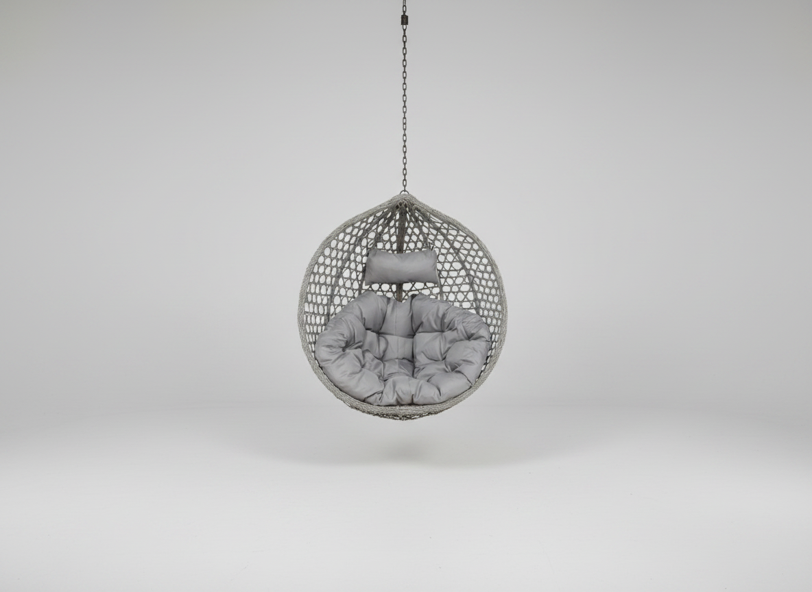 Závěsný koš Martina šedý (bez kovové konstrukce, bez podstavce)