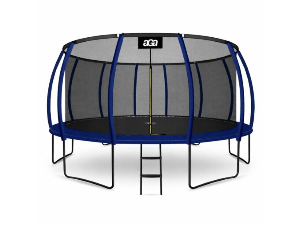 Trampolína SPORT EXCLUSIVE 500 cm, tmavě modrá, s ochrannou sítí a žebříkem