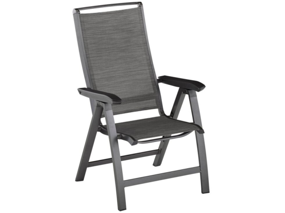 Polohovací hliníkové zahradní křeslo Forma II Antracit KETTLER 0104701-7600