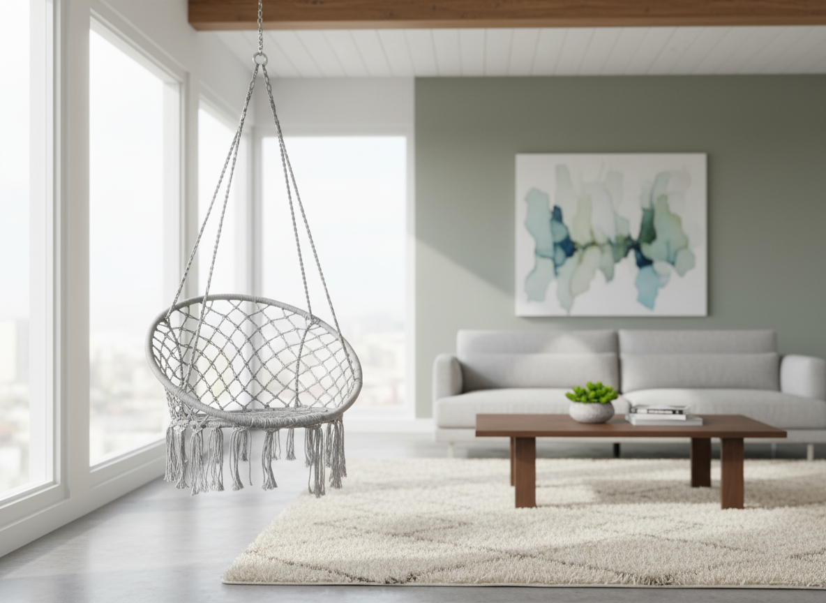 Závěsné křeslo Kolumbia šedé